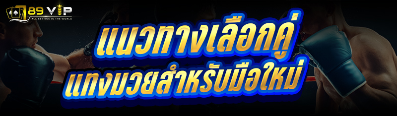 แนวทางเลือกคู่แทงมวย สำหรับมือใหม่